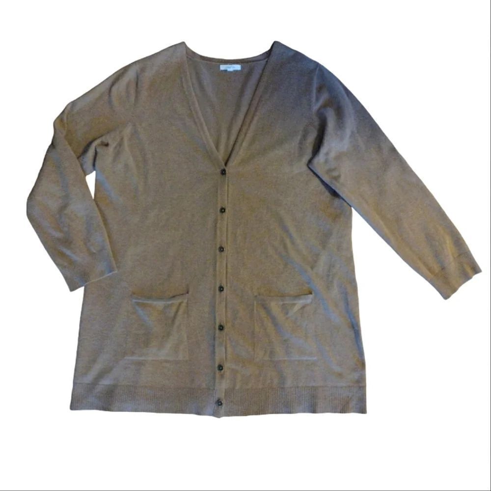 Maurices Brown Solid Tunic Button Front Boyfriend… - image 4